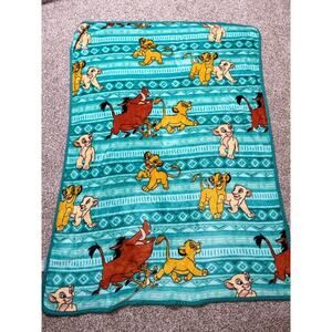 Disney The Lion King Simba, Pumba And Timon Soft Plush/Fleece Blanket. Vintage?